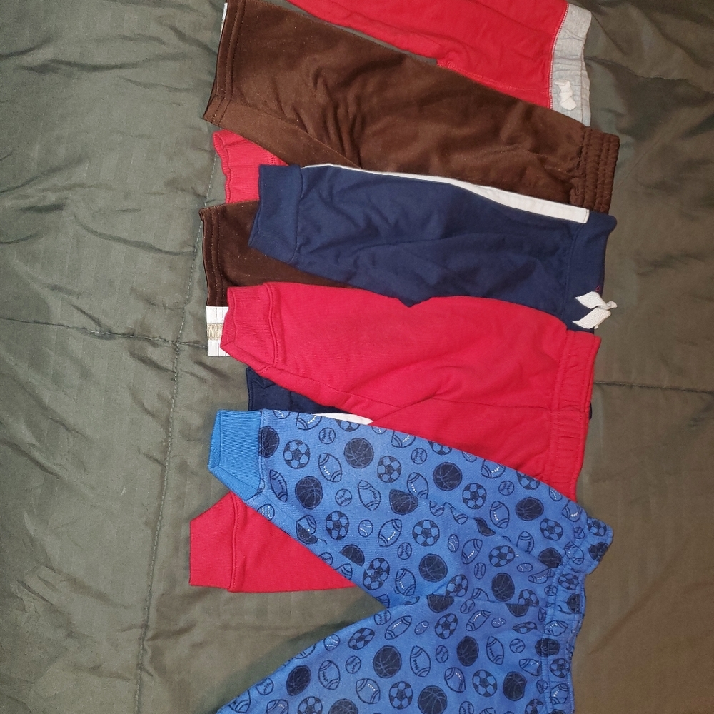 5 PAIRS OF PANTS BABY BOY CLOTHES SIZE 12M